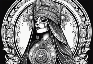 Cybersigilism of Santa Muerte tattoo idea