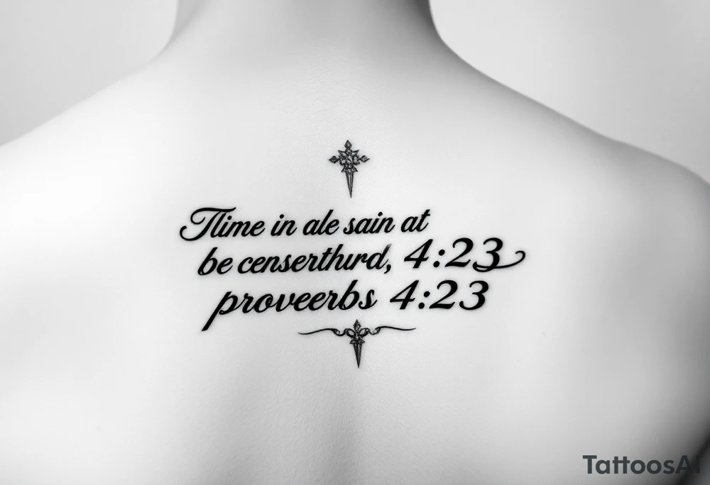 I want a tattoo with the Bible verse proverbs 4:23 tattoo idea I want a tattoo with the Bible verse proverbs 4:23 tattoo idea
