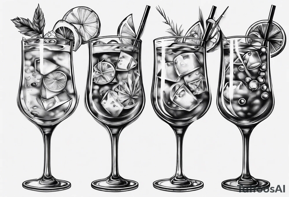 Cocktail tattoo idea
