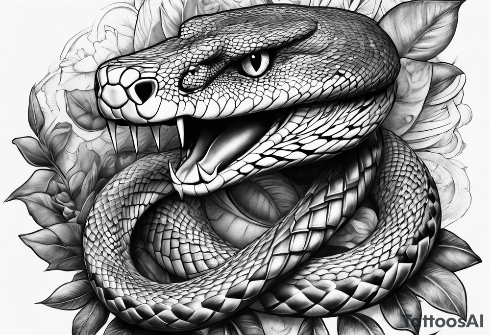 Snake on gun tattoo idea