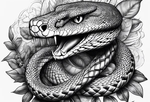 Snake on gun tattoo idea