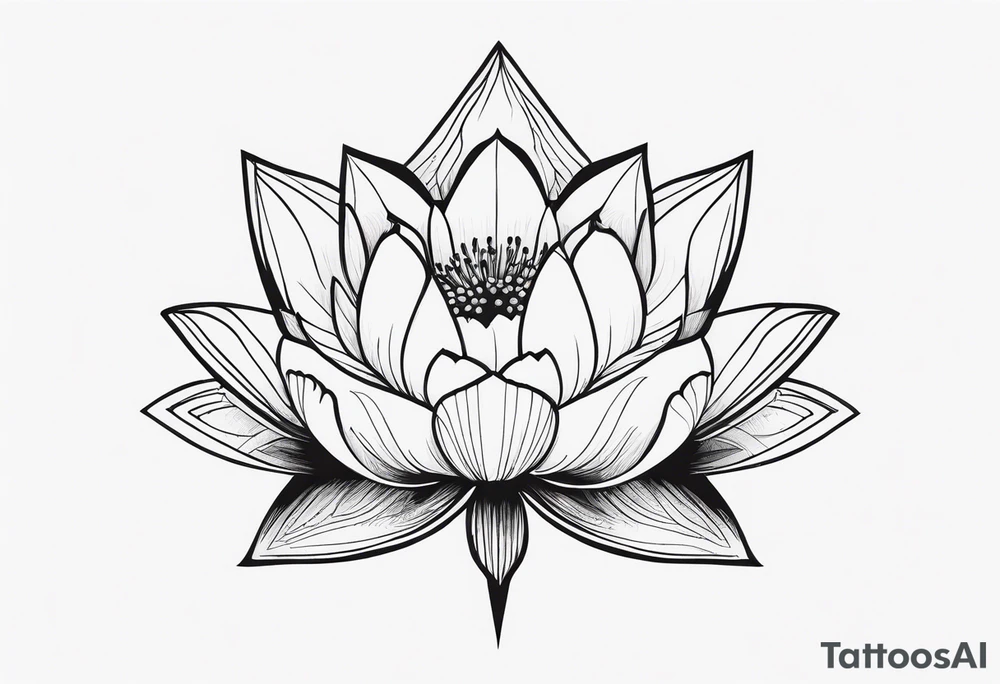Arrow with a lotus blooming tattoo idea