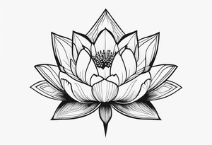 Arrow with a lotus blooming tattoo idea