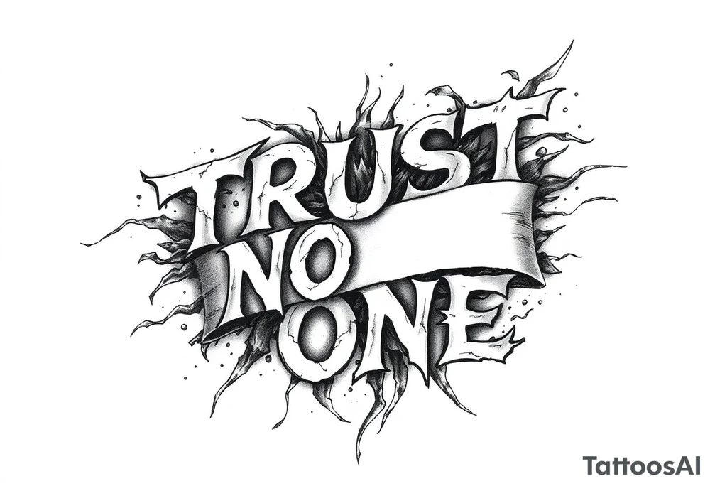 TRUST NO ONE tattoo idea
