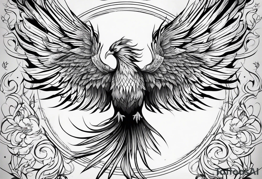 a phoenix symbolizing rebirth tattoo idea