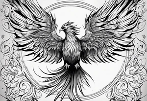a phoenix symbolizing rebirth tattoo idea