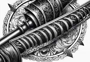 katana sword close up tattoo idea