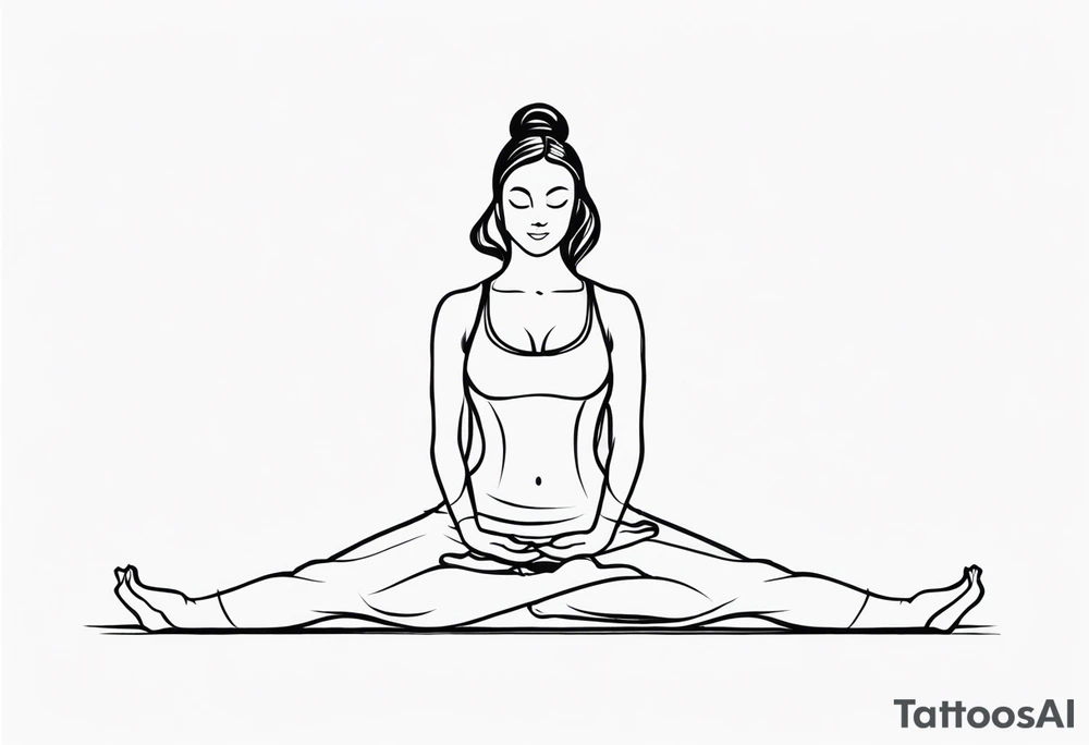 standing yoga pose tattoo idea