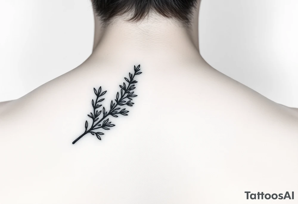 sprig of rosemary tattoo idea