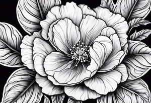 Primrose flower with heart tattoo idea