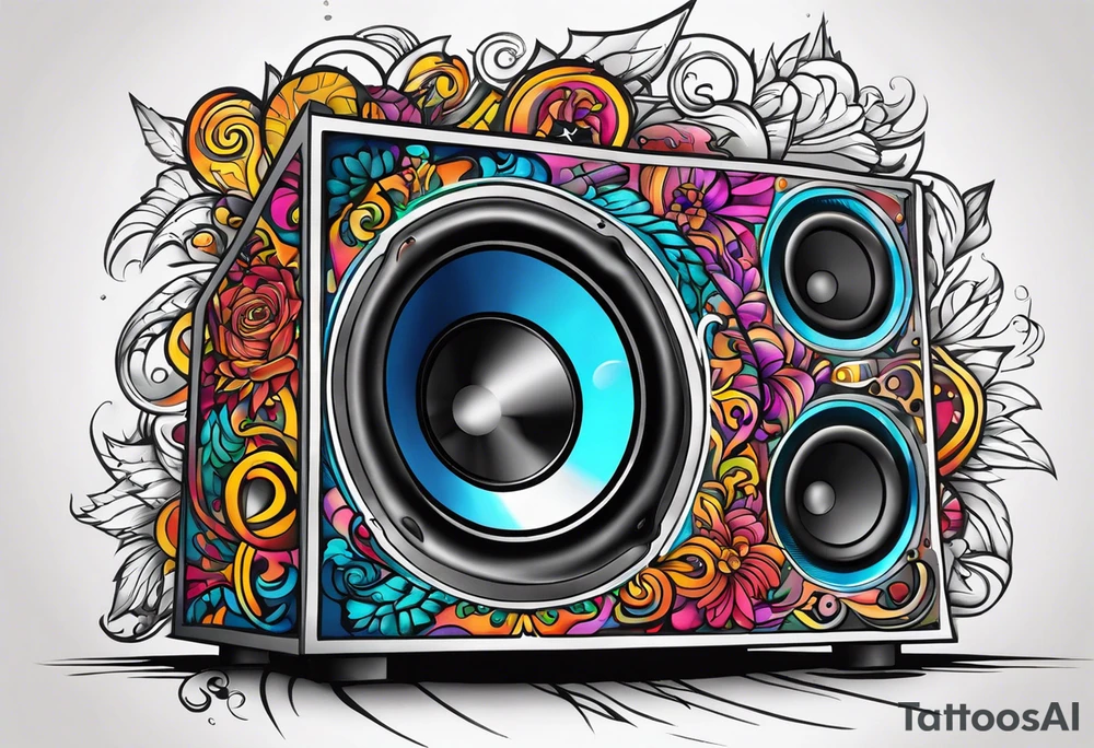Subwoofer tattoo idea