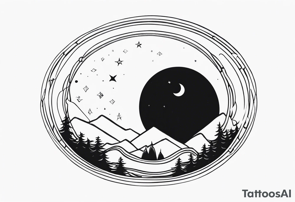 sacred moon tattoo idea