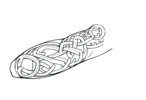Māori style Celtic knots and bands black and white shading tattoo idea