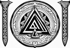 Valhalla fire 
 fog shield sword 


Sword shield valknut tattoo idea