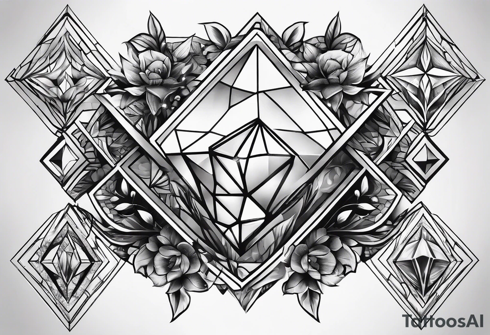 diamonds tattoo idea