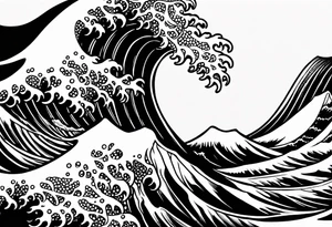 wave;  
"come what may"; outside forearm not an oval tattoo idea