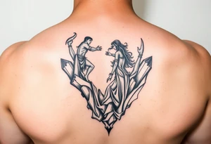 Percy Jackson and Annabeth Chase falling into Tartarus tattoo idea