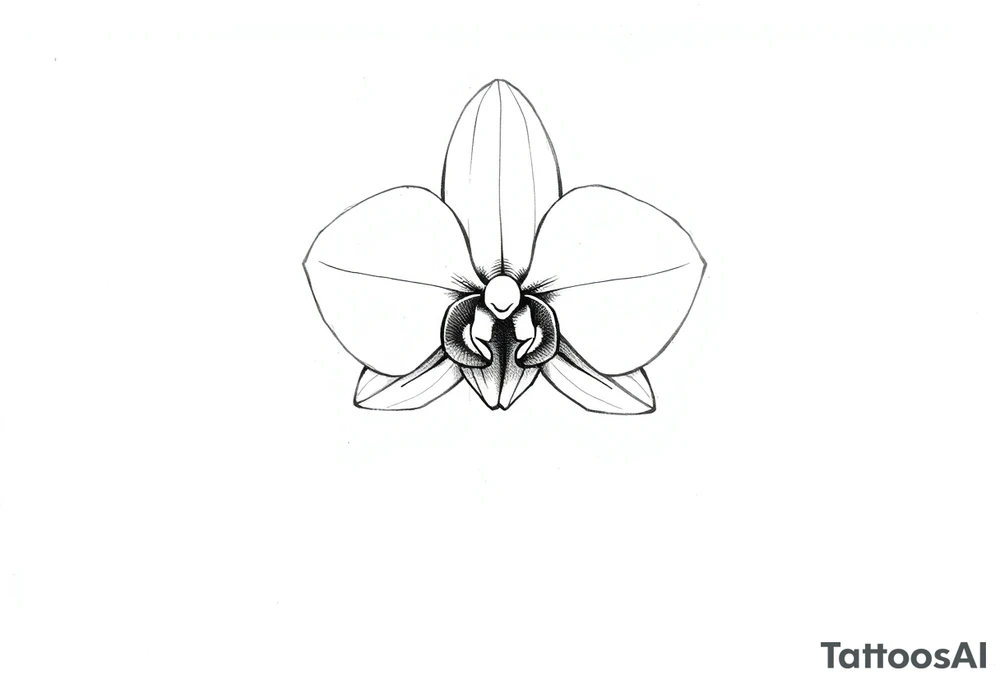 Small orchid tattoo idea