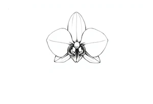 Small orchid tattoo idea