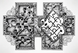 Autism puzzle piece tattoo idea