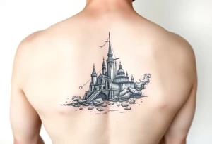 Underwater Atlantis arm sleeve tattoo idea