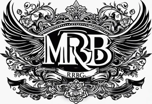 logo "MRBG", written as it is, simple, not fancy tattoo idea