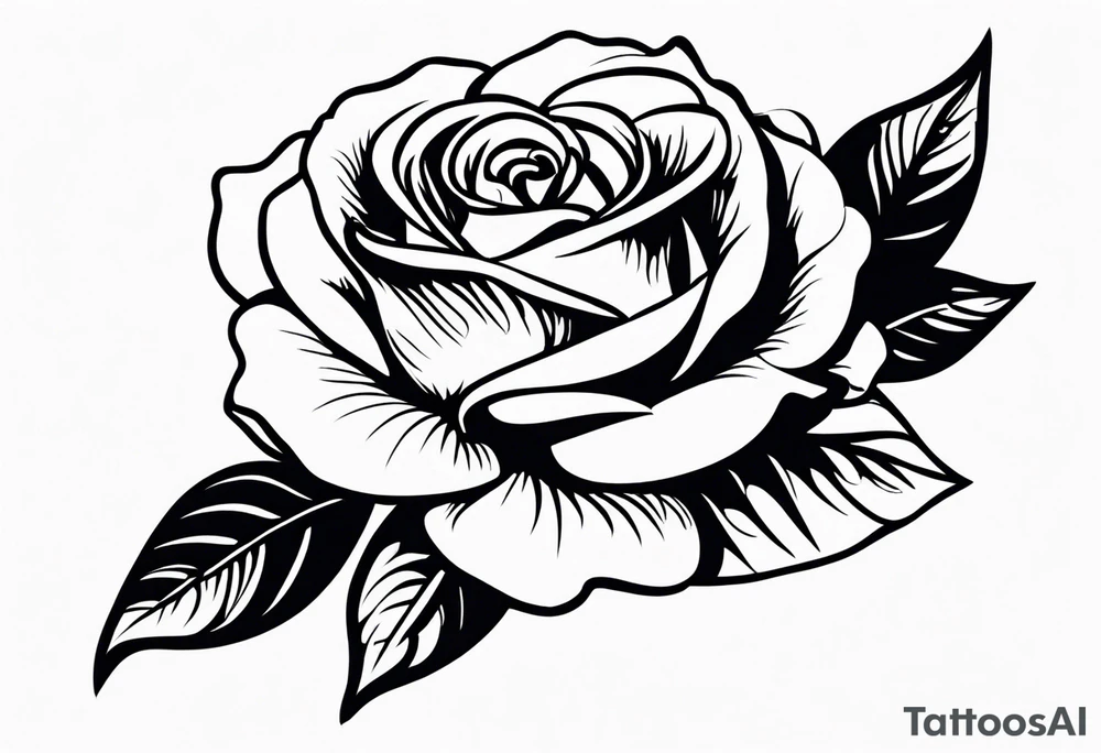BLACK rose tattoo idea