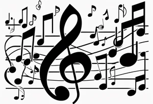Musical notes tattoo idea