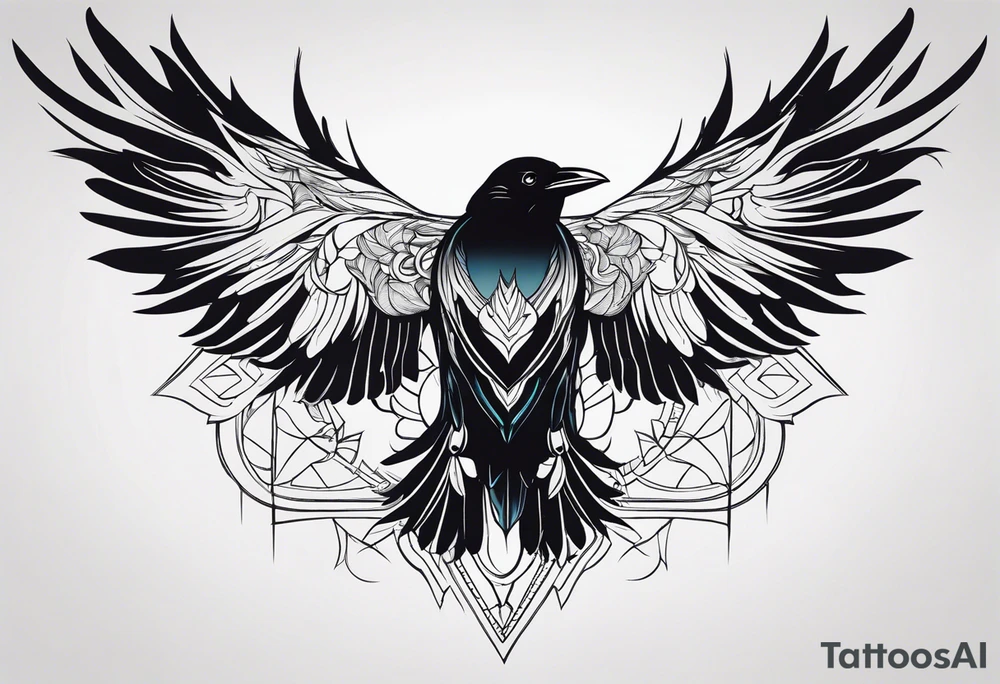 Raven tattoo idea