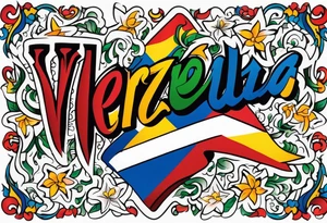The word "Venezuela" tattoo idea
