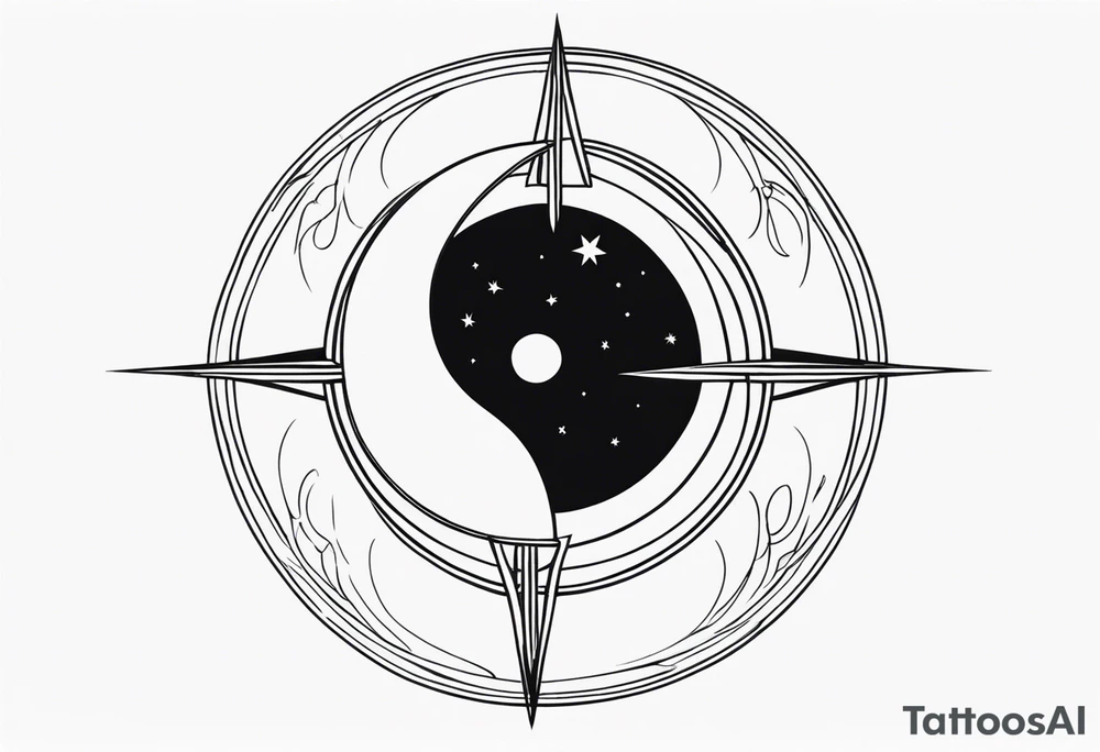 sacred moon tattoo idea