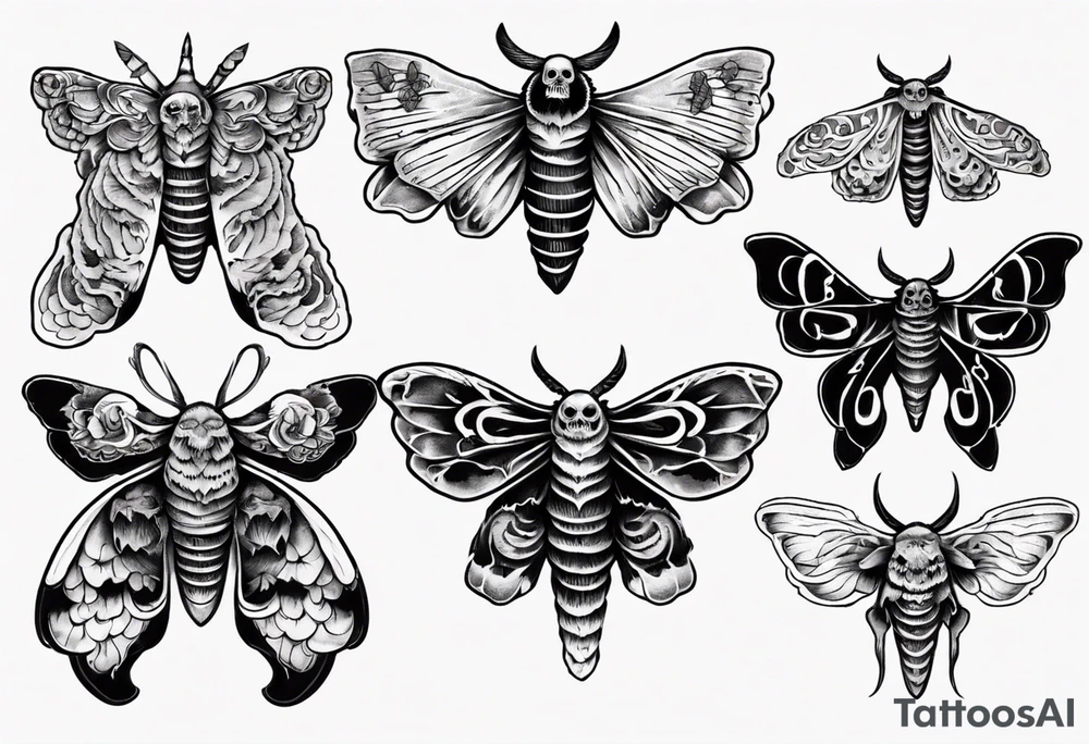 Death moth tattoo idea