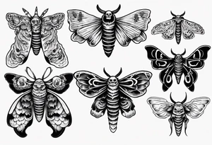 Death moth tattoo idea