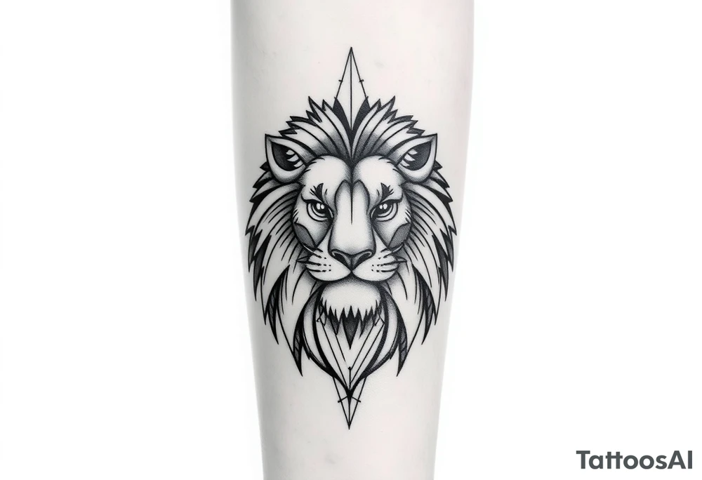 Forearm tattoo with lion tattoo idea