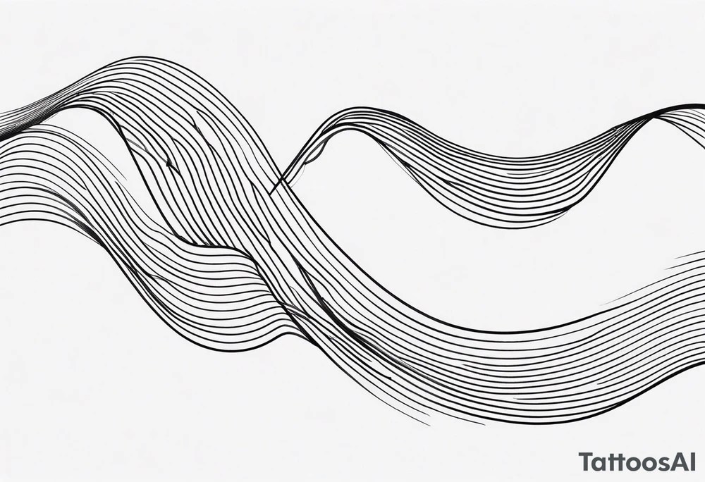 Wavy line tattoo idea