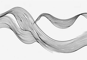 Wavy line tattoo idea