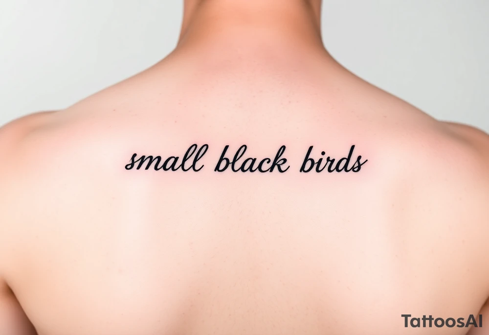 small black birds flying down arm tattoo idea