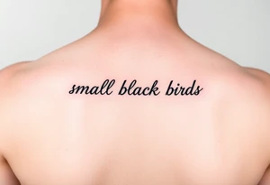small black birds flying down arm tattoo idea