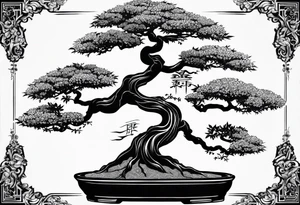 Bonsai tree
With words tattoo idea