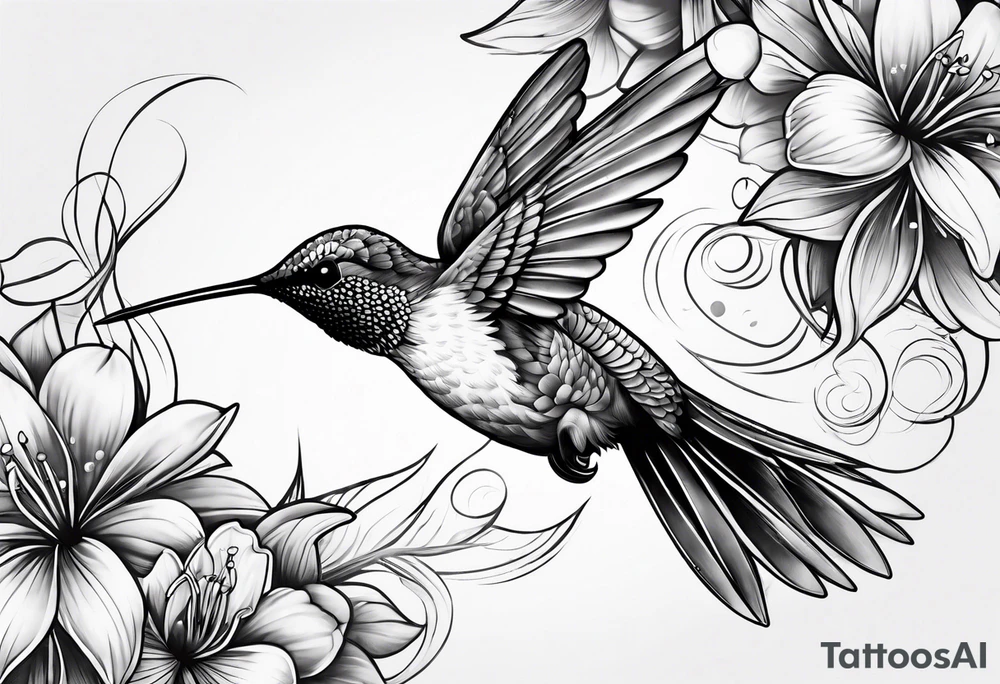humming bird tattoo idea