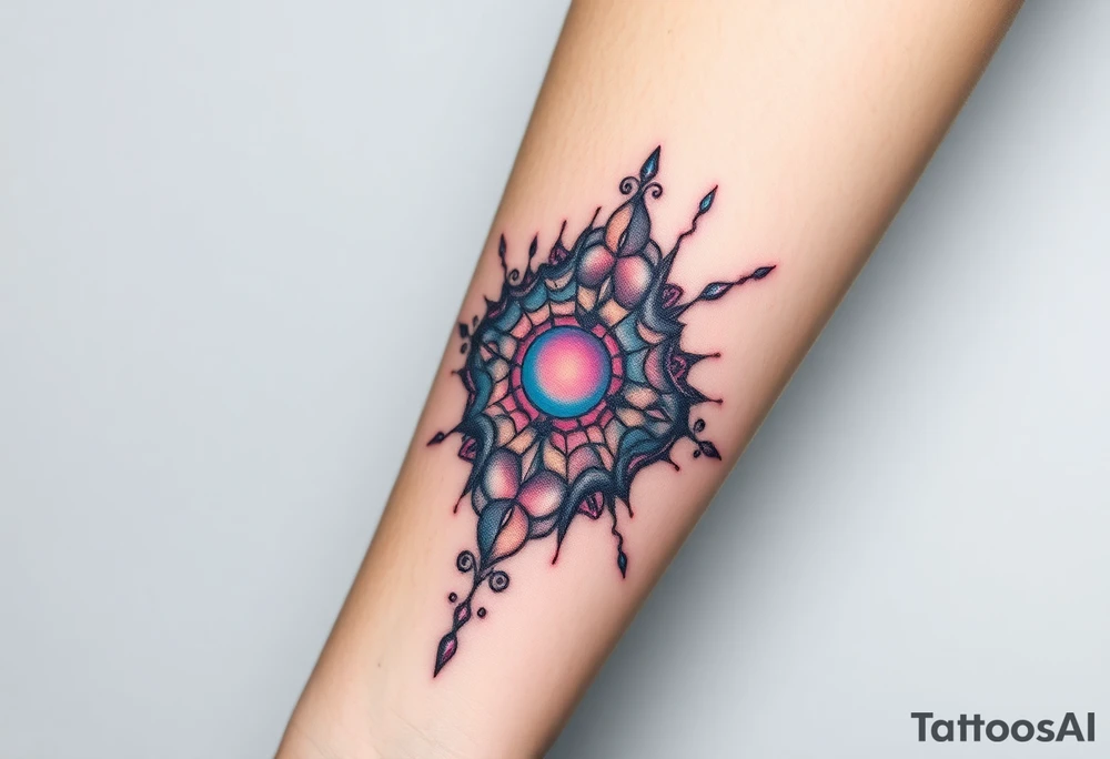 cracked mirror tattoo idea