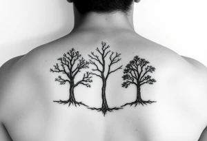 I have three kids. I want a tattoo that incorporates the trees that represent their birth months. Birth months are December, July, and November, respectively. tattoo idea