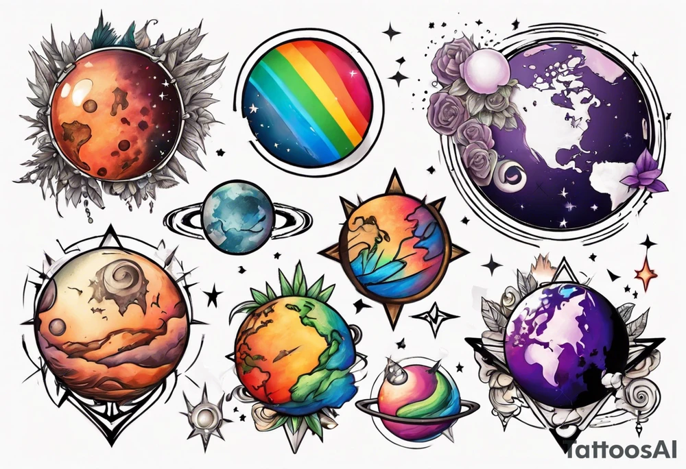 Lesbian planet tattoo idea