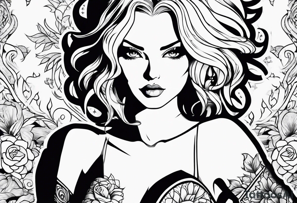 Android 18 naked tattoo idea