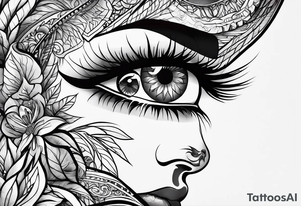 blooding eyes tattoo idea