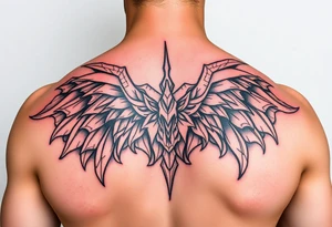 Large 1400 red with black outline tattoo idea