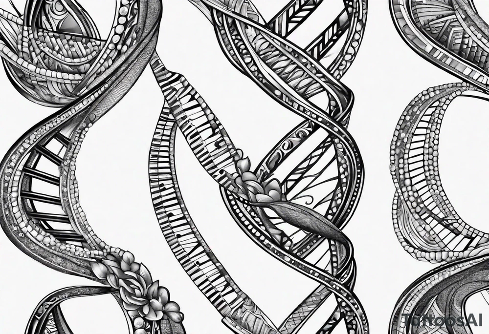 DNA strand tattoo idea