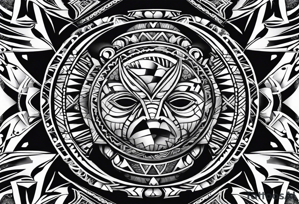 Pacific island tribal tattoo idea