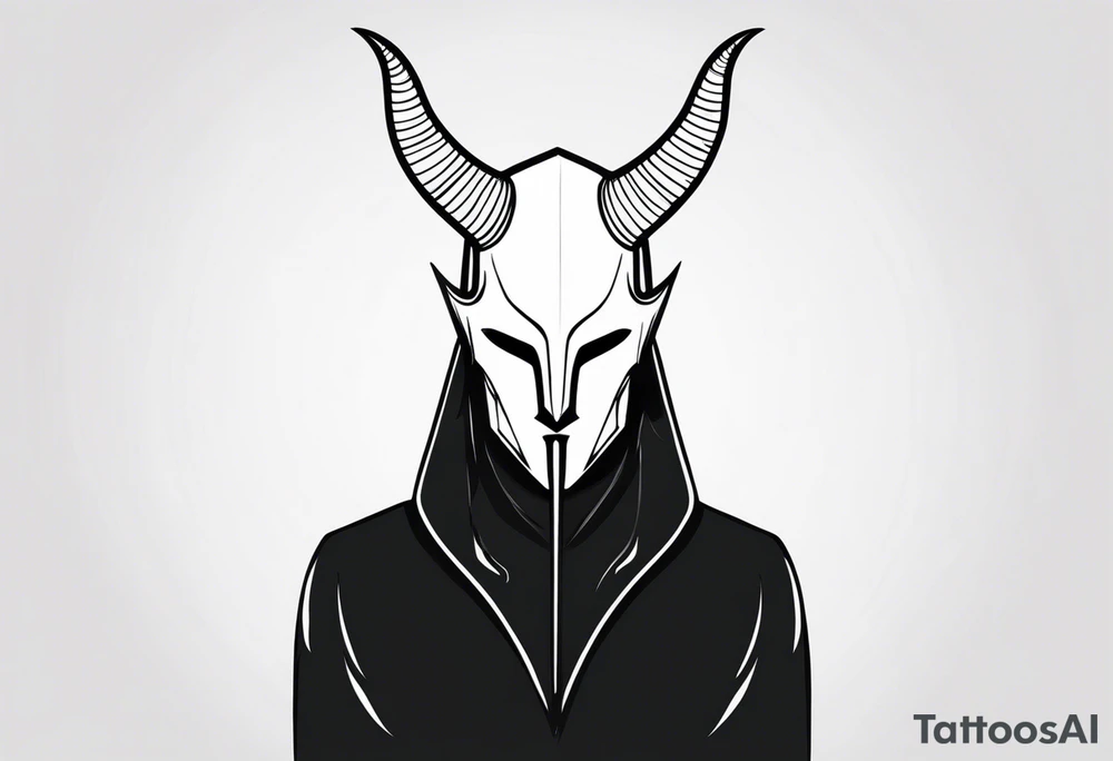 Anonymous with horns tattoo idea