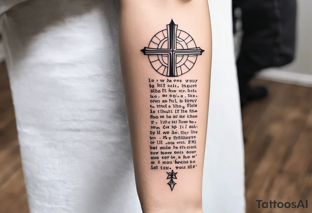 bible verse tattoo on forearm tattoo idea